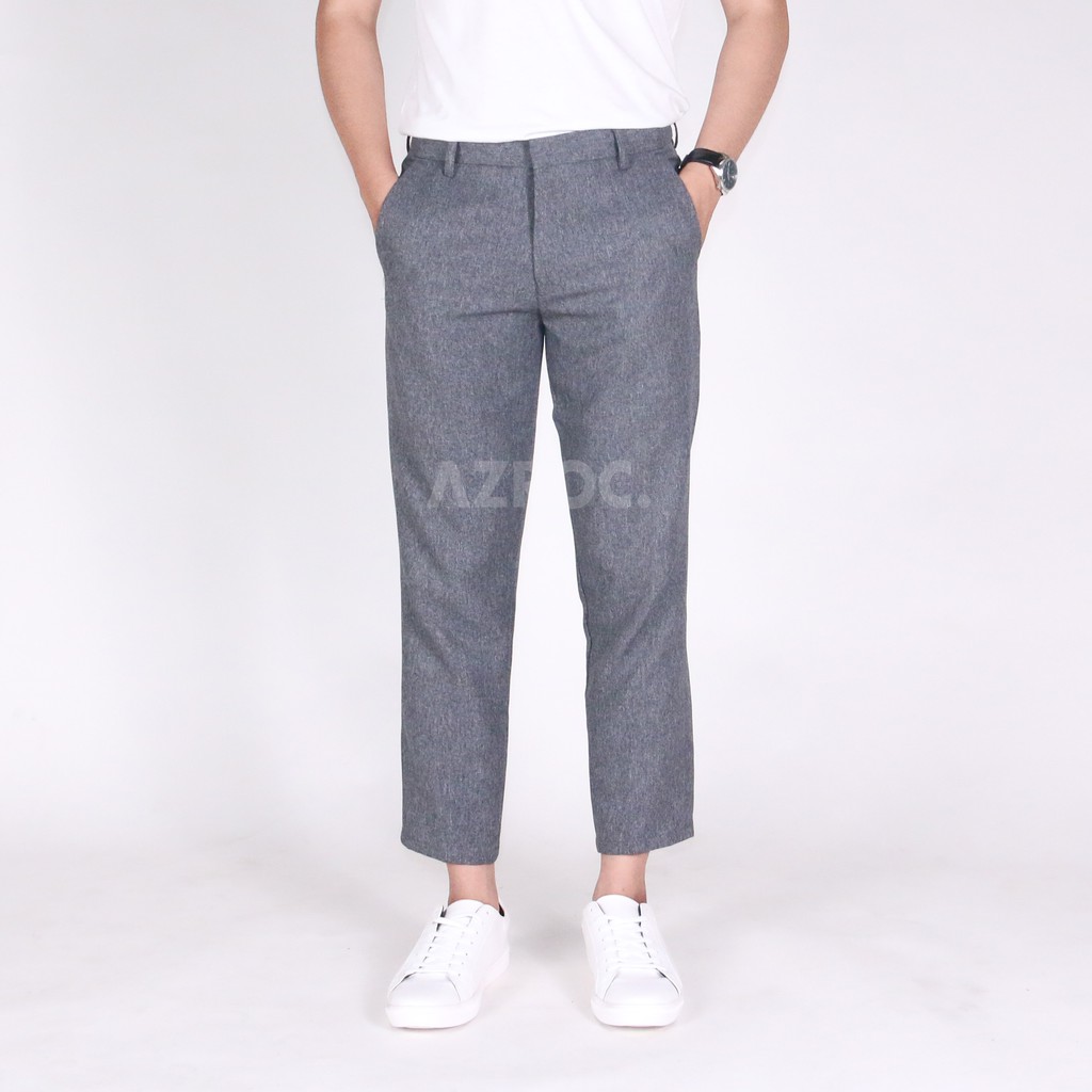 CELANA PANJANG ANKLE PANTS KERJA KANTOR PRIA SLIMFIT STYLE KOREA KEKINIAN | MISTY GREY