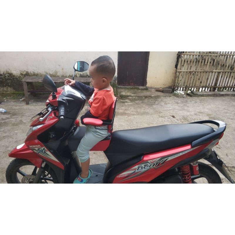 Tempat duduk anak di motor SATU SEAT SANDARAN + BANTAL STANG