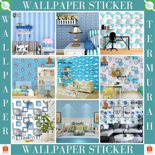 [BAYAR DITEMPAT] PROMO TERMURAH wallpaper dinding motif dan karakter Size 45cm X 5M / Wallsticker Premium Quality motif ELEGANT - BOY WALLPAPER