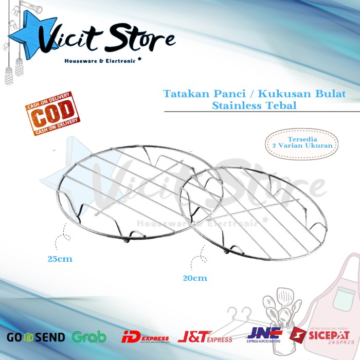 Tatakan Panci Stainless Tebal / Tatakan Kukusan Bulat