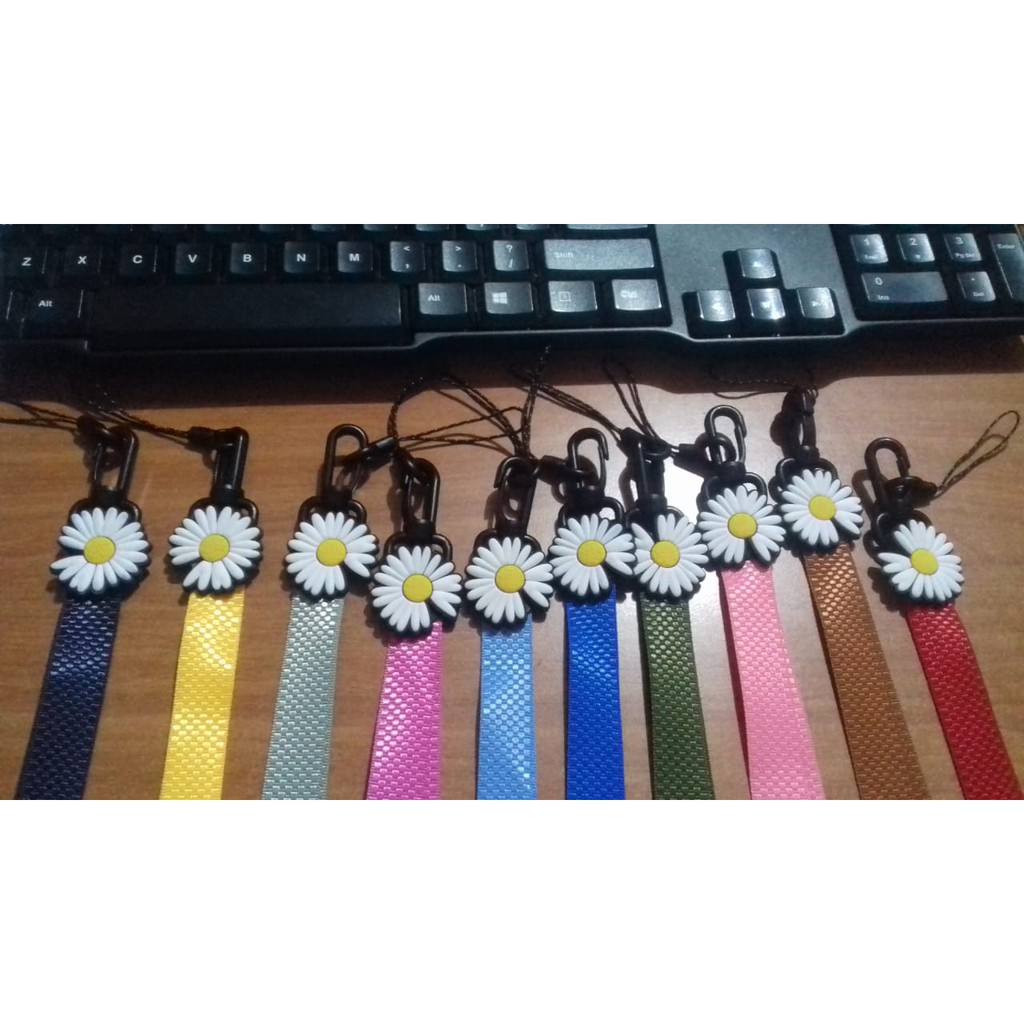 Gantungan HP  Bunga matahari Tali Hp Karakter cute Flower lanyard tali hp