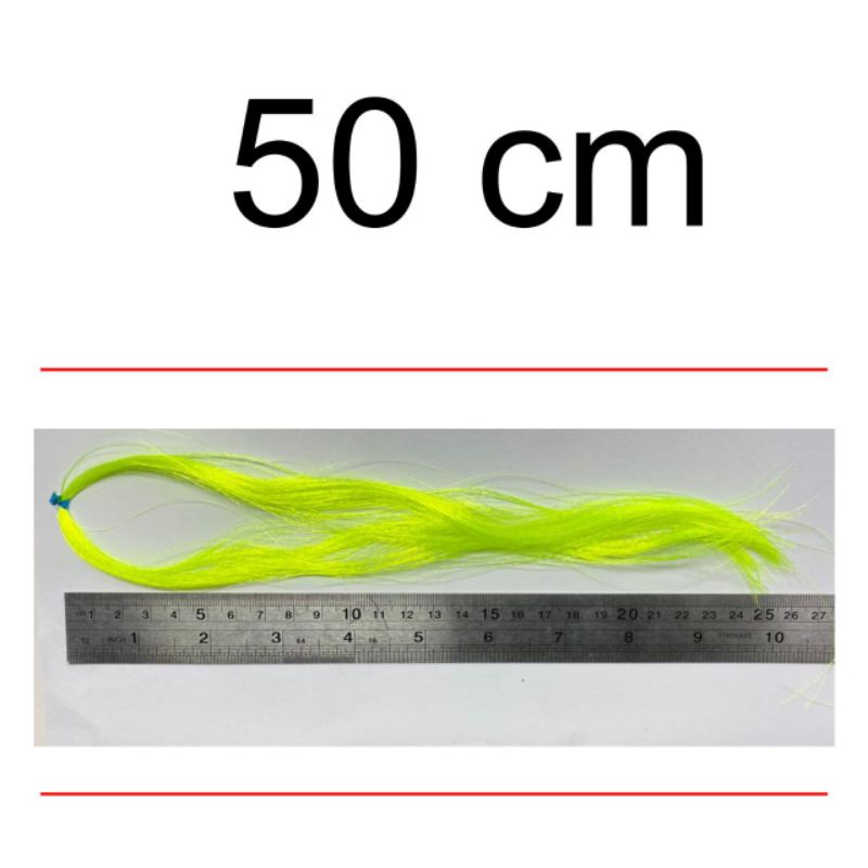 Serat Metalik Assist hook Sabiki Rintak Kotreak panjang 50 cm