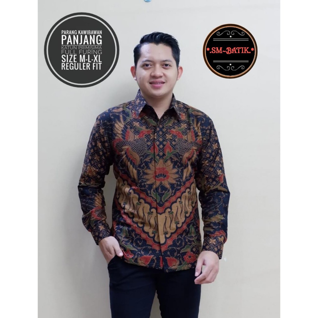 PARANG KAWIBAWAN SM BATIKSOLOAMANAH KEMEJA BAJU BATIK PRIA SOLO LENGAN PANJANG PENDEK LAPIS FURING ATASAN BATIK PREMIUM MODERN KATUN HALUS NIRWANA 2 TRUNTUM PEKSI UNGU SAMUDRA WARNA WISAKA SOGAN WICAKSONO ABSTRAK  BYANTARA BIMA IJO NARAYA HARYONO PARANG