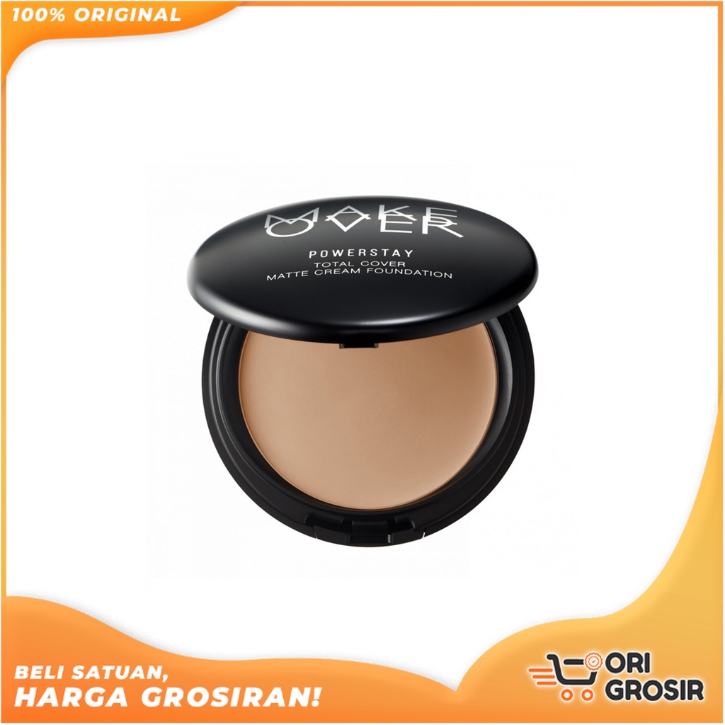 ORI Grosir MAKE OVER Powerstay Total Cover Matte Cream Foundation