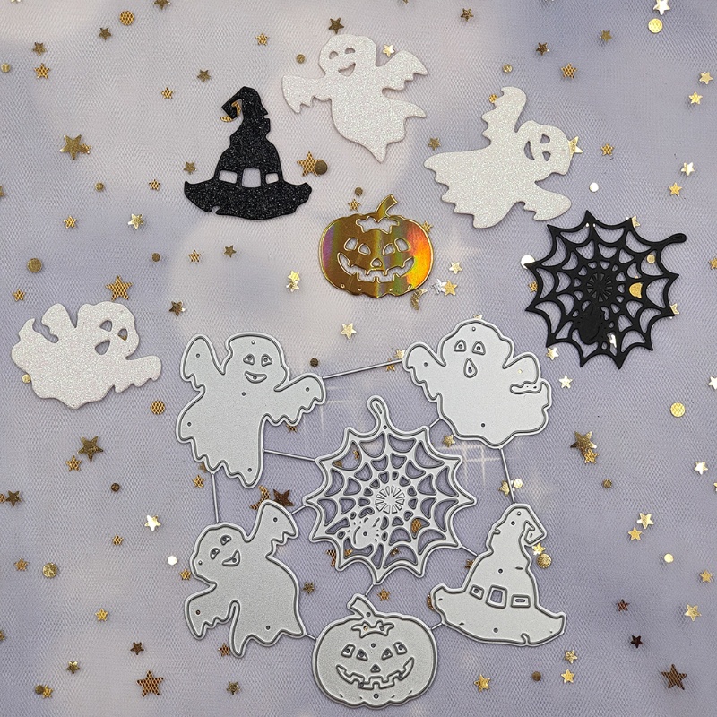 Cetakan Bahan Baja Karbon Motif Halloween Untuk Membuat Kartu Dan Scrapbook