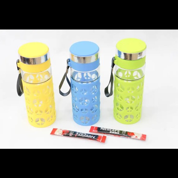 BOTOL MINUM KACA+SARINGAN 750ML