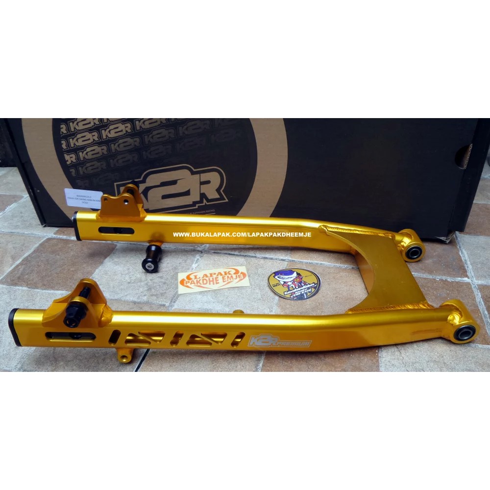 SWINGARM RX KING KAWAHARA ORIGINAL K2R PREMIUM GOLD SWING ARM RX KING KAWAHARA OVAL  ALUMUNIUM