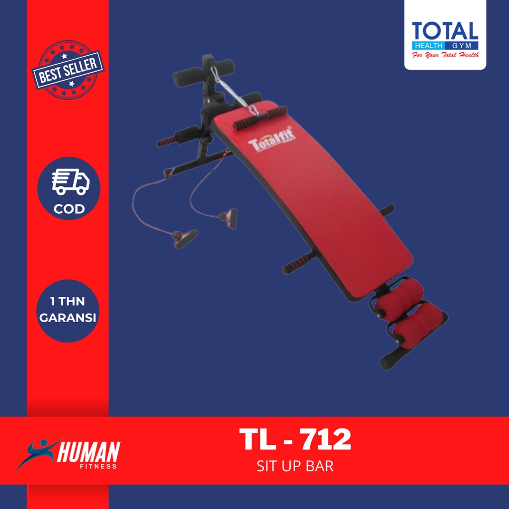 Distributor, Alat Fitness, Sit Up Bench 1 Sisi, Papan Sit Up