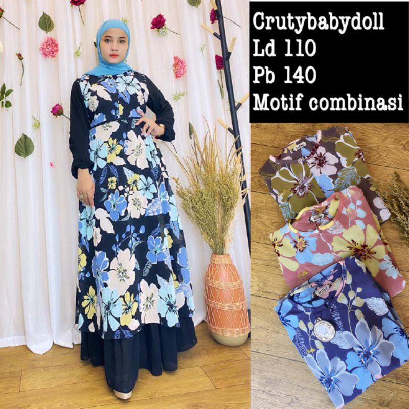 Gamis frilla motif terbaru by frilla collection