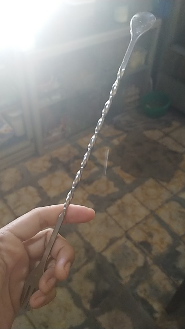 Sendok Pengaduk - Long Bar Spoon With Fork 25cm (00142.01370)