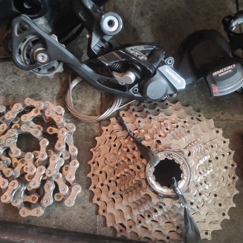 Groupset Deore XT 10 Speed Lock On Off