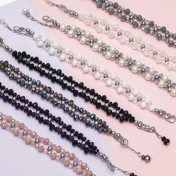 [KODE CVGI8] Konektor Masker Hijab / Konektor Masker KRISTAL SWAROVSKI ,Connector Masker Hijab