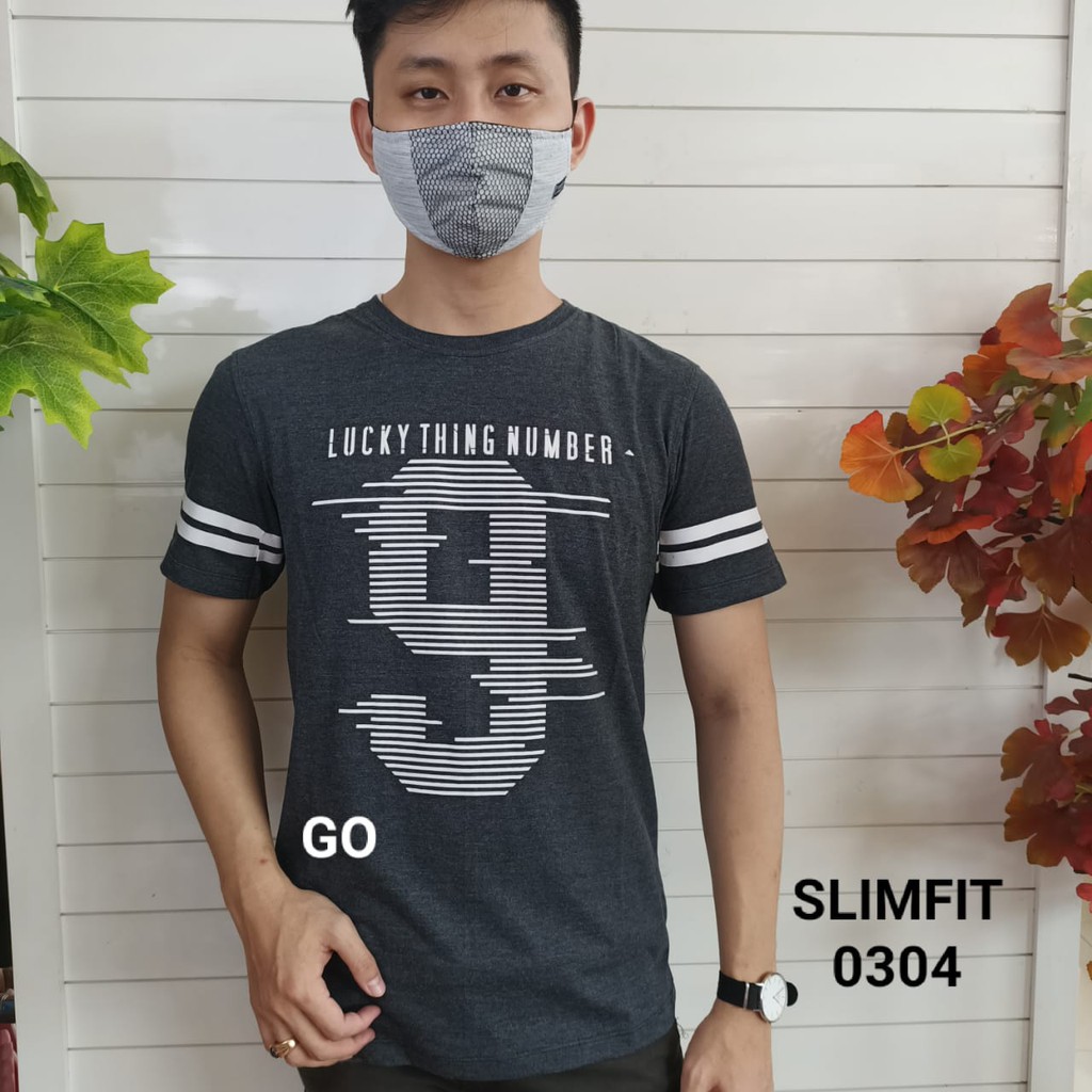 gos gof MAXMILLIAN KAOS C (Slimfit) Pakaian Pria Atasan Kaos Oblong Original Lengan Pendek