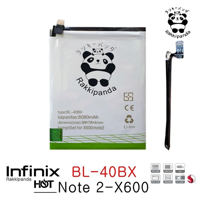 Baterai Infinix Hot Note 2 X600 BL-40BX RAKKIPANDA