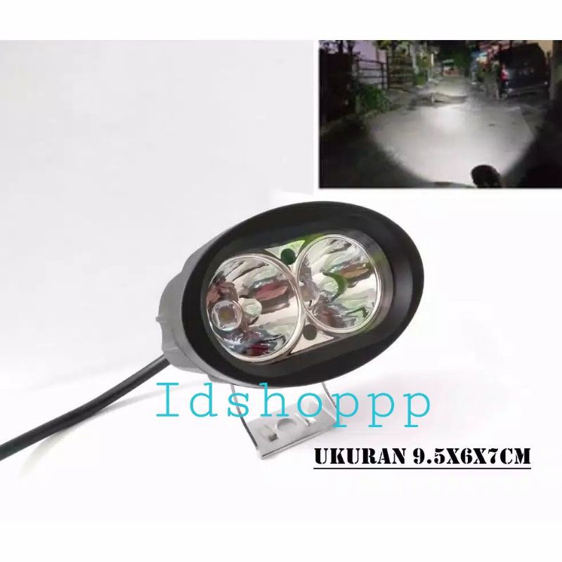 Lampu Led Cree 20W Offroad - LED Owl Oval 2led- Lampu Tembak Oval 20W waterproff