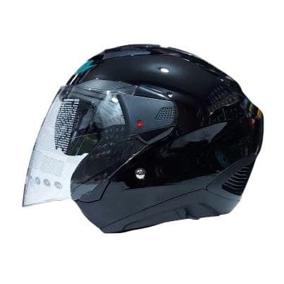 Helm Zeus ZS611 ZS 611 ZS-611 Half Face HITAM GLOSS