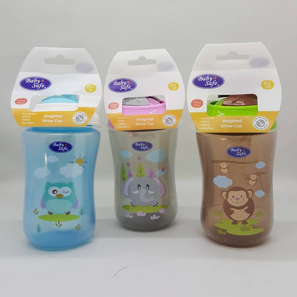 Baby Safe Weighted Straw Cup FS405 botol minum anak dengan sedotan pemberat