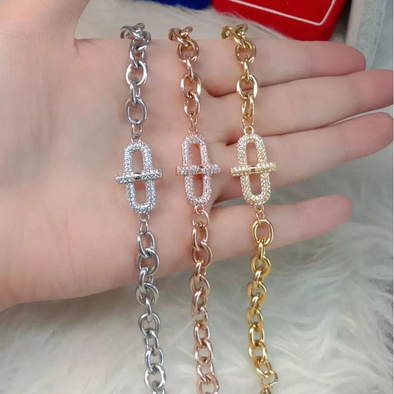 Gelang Titanium Wanita Anti Karat, Anti Alergi, Tahan Lama, Di Jamin REALPICT 100% dan High Quality, Pilih 1 dari 3 Warna