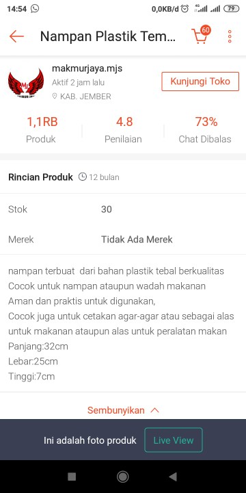 Nampan Plastik Tempat Saji No.3 Dx Citra(set Isi 6 Pcs)