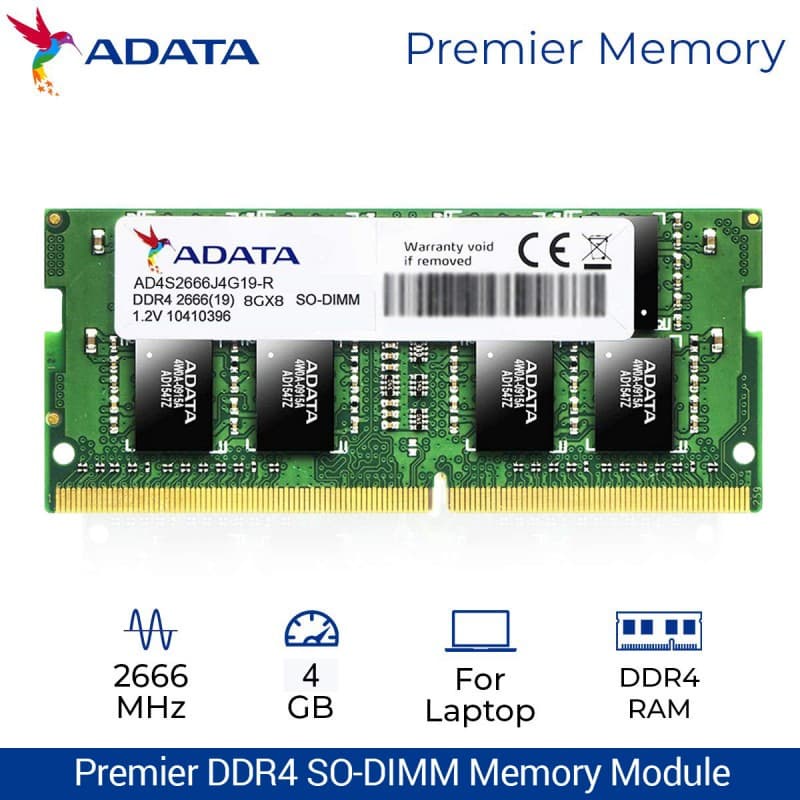 ADATA Premier DDR4 2666MHz 4GB SO-DIMM RAM DDR4 4GB PC-2666 SODIMM