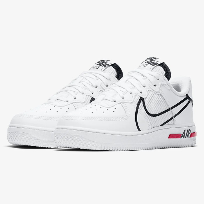 nike air force 1 react white black