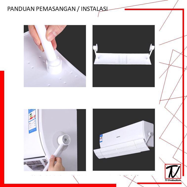 Cover Angin Ac Adjustable Air Conditioner Windshield Deflector 113x16cm Dan 108x18cm-mistytools