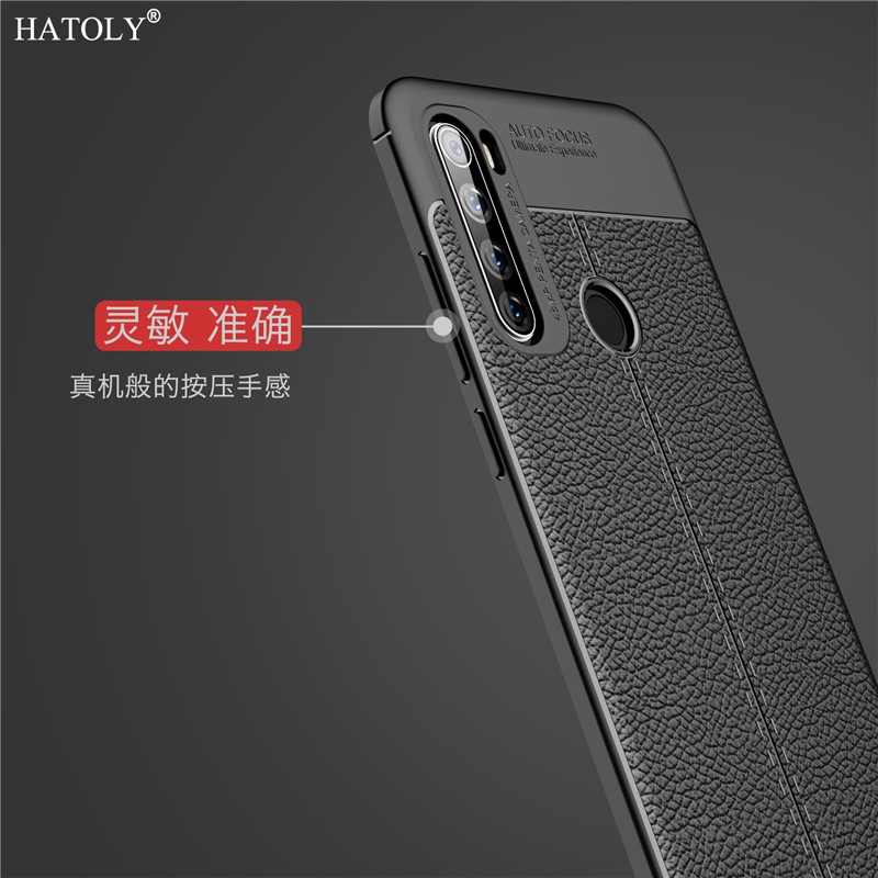 PROMO PAKET Case Autofocus Leather Premium Softcase + Tempered Glass Xiaomi Redmi Note 8
