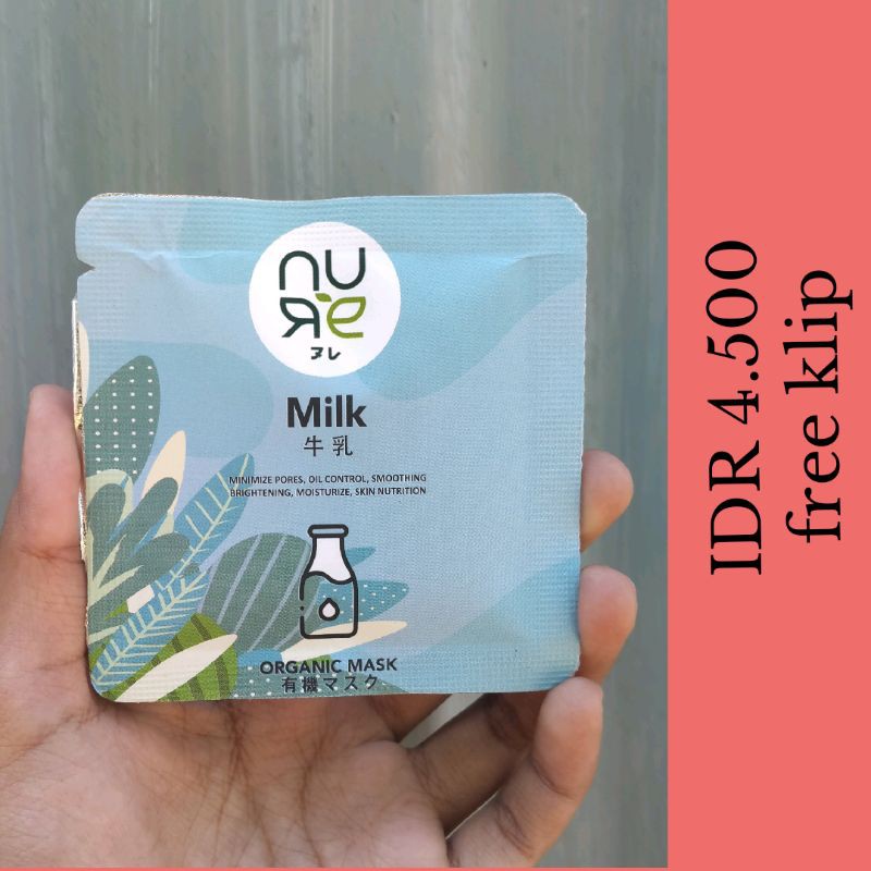 [BUY 3 FREE SPATULA] NURE BEAUTY Varian Milk Organic Wash Off Mask 5gr