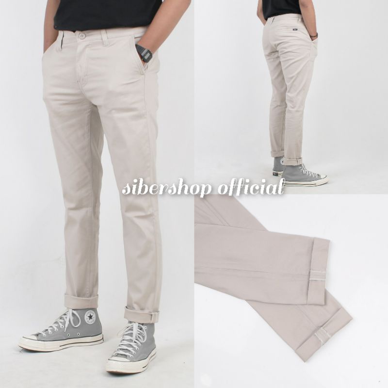 Celana Panjang Chino Pria Slimfit Premium Quality Size 27-38 COD