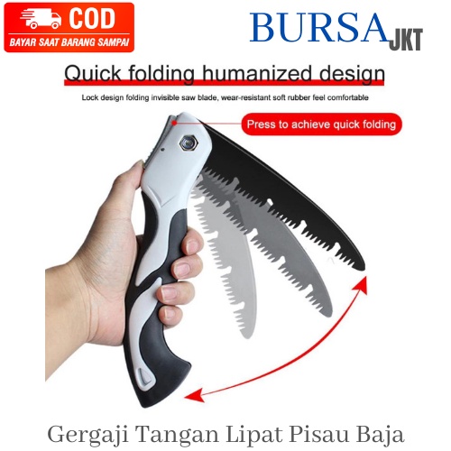 GERGAJI KAYU LIPAT PORTABLE FOLDING SAW 250 MM