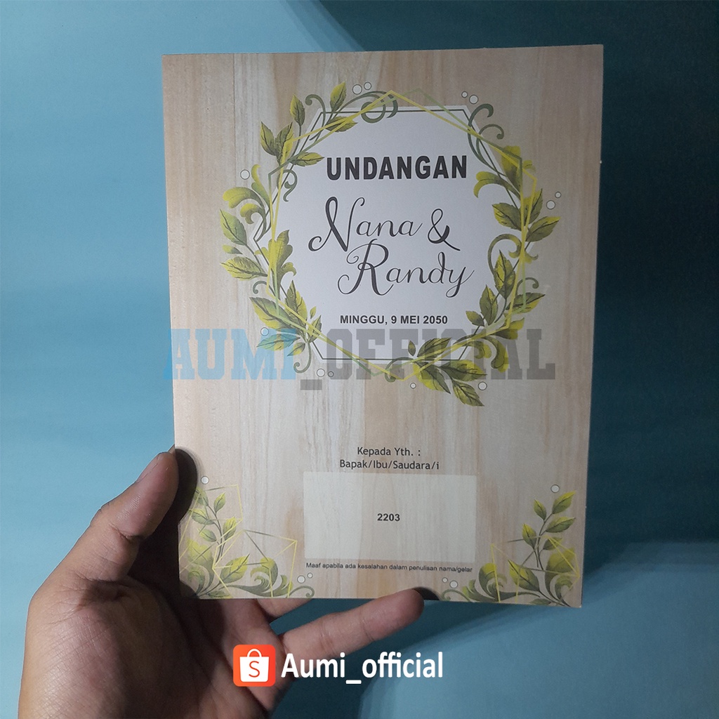 Blangko Undangan Erba 2203 Undangan pernikahan Bisa dicetak diprinter biasa