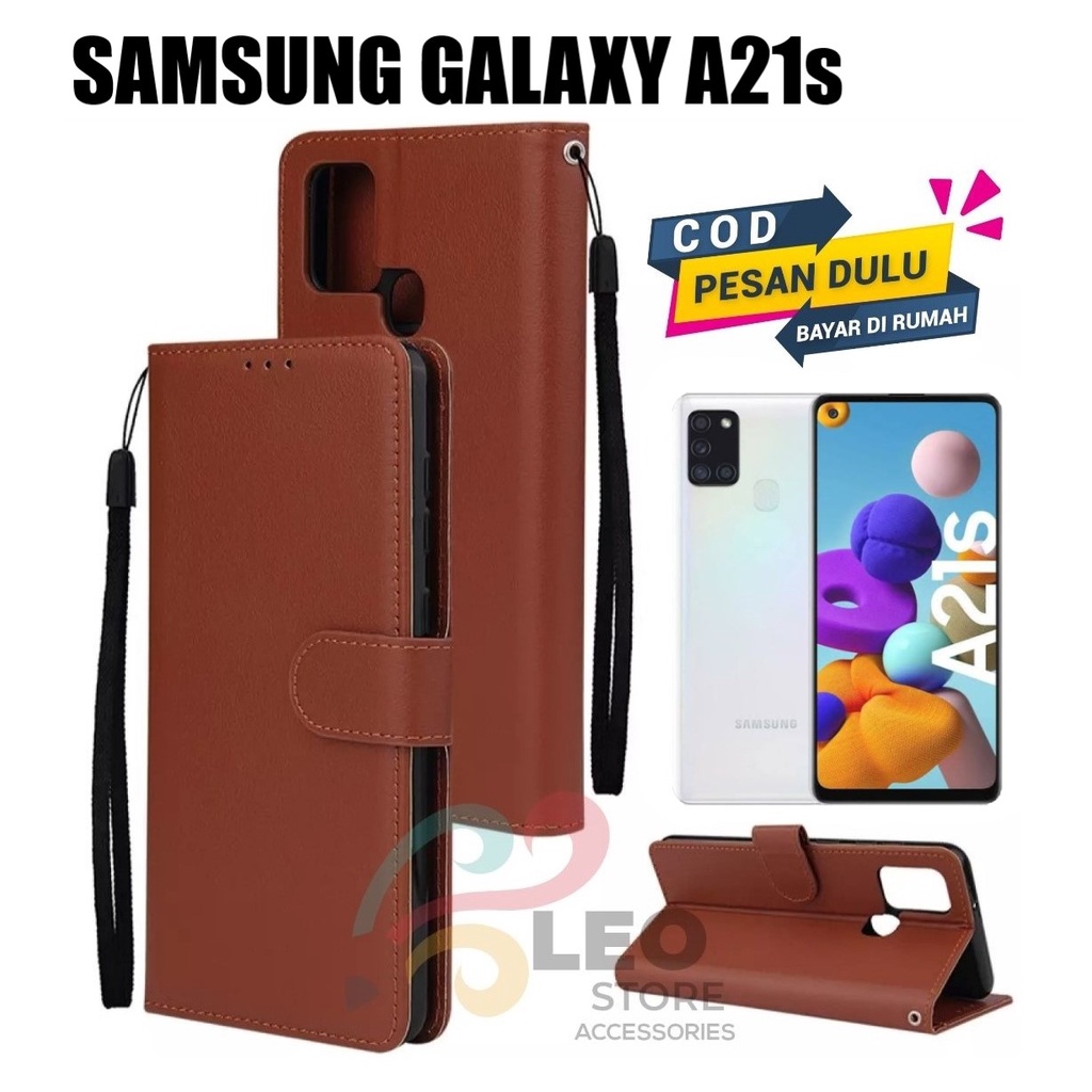 DOMPET HP UNTUK SAMSUNG A21S (2020) NEW LEATHER FLIP CASE SAMSUNG A21S (2020) NEW