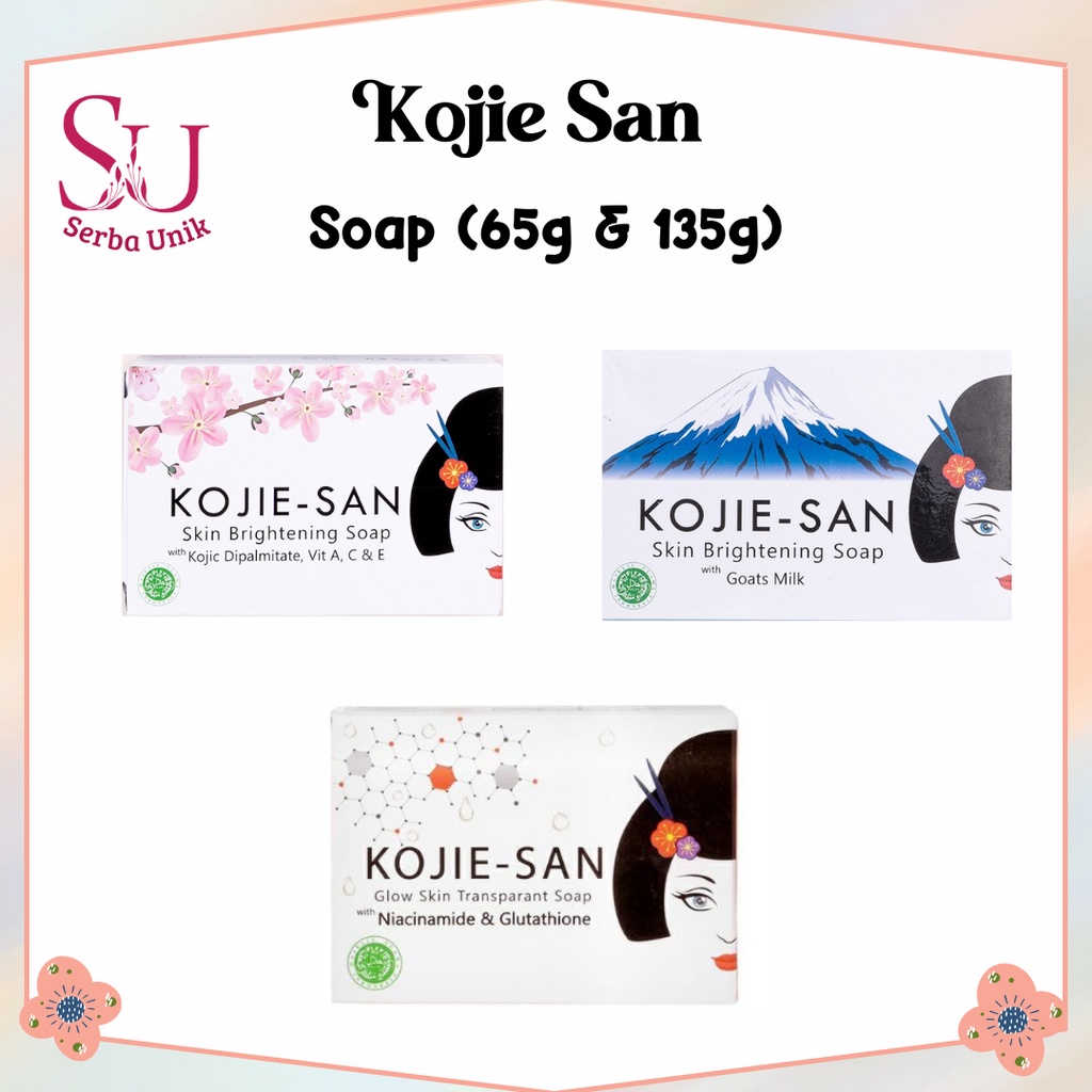 Kojie San Brightening Soap Goat Milk / Brightening Soap Kojic / Niacinamide &amp; Glutathione Soap 65g &amp; 135g