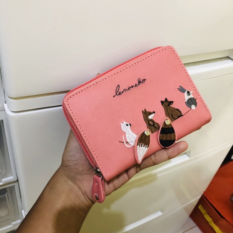 DOMPET LIPAT WANITA LEMONEKO PEACH CHATELAIN ORIGINAL MURAH HARGA COUNTER