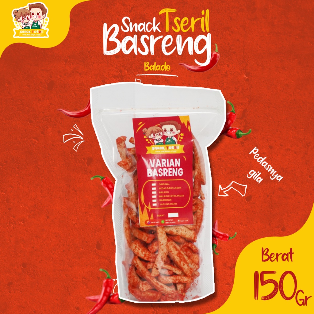 

BASRENG RASA BALADO 150 GRAM / BAKSO GORENG / SNACK TSERIL