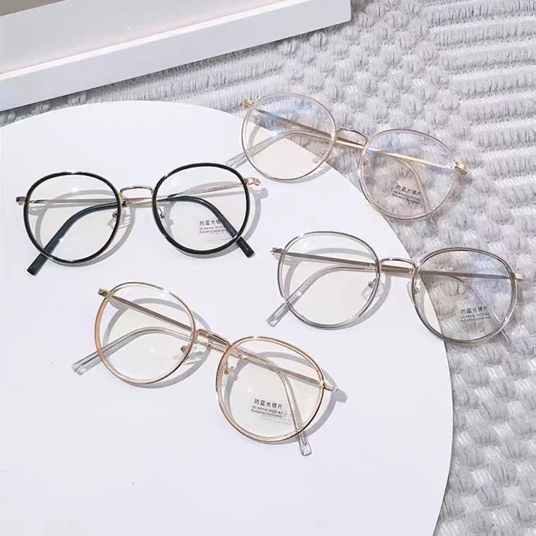 Rowling(ka-157)Frame Kacamata Retro Terbaru Poligonal Tidak teratur Wanita Pria Import anti Radiasi Blue Light Kacamata Fashion