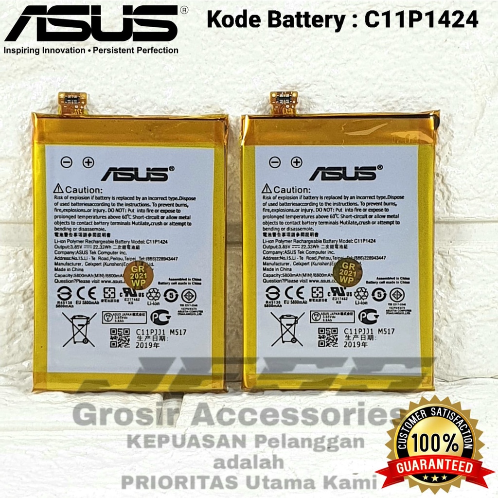 Baterai ASUS Zenfone 2 5.5&quot; ZE550ML Z008D Z008C Z008B ZE551ML Z00AD Z00ADB Z00A KD-103509 Battery Original C11p1424