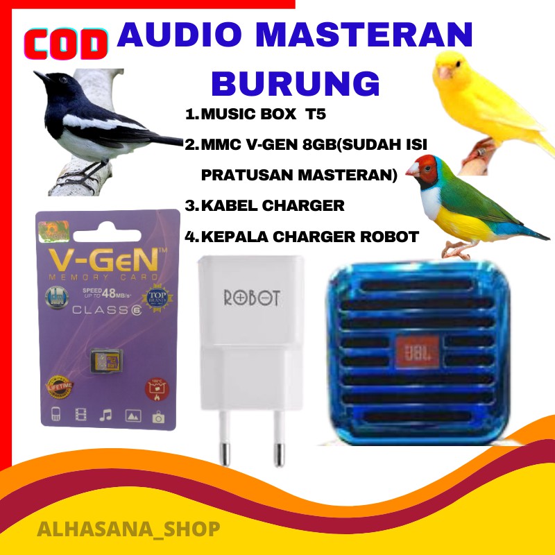 PAKET MASTERAN BURUNG LENGKAP MEMORI VGEN 150 ISIAN SUARA KICAU FULL/REKAMAN MASTERAN BURUNG MP3