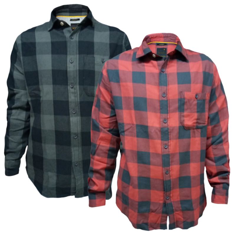 Kemeja Pria Flanel Wood Regular Fit