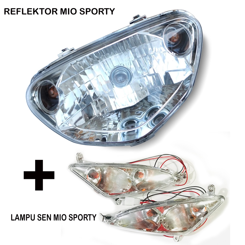 PAKET REFLEKTOR LAMPU DEPAN MIO SPORTY MIO DAN LAMPU SEIN SEN MIO SPORTY