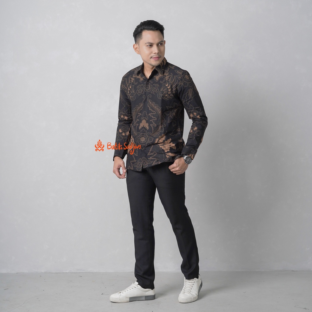 Kemeja Batik Pria Lengan Panjang  Lapis Furing Premium 1016