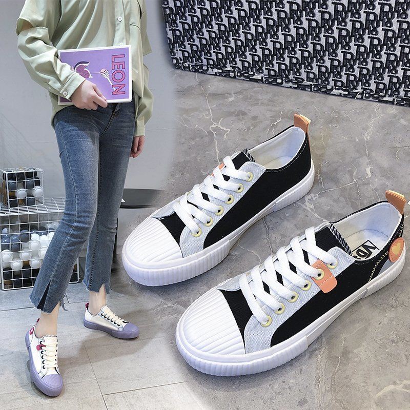 Sepatu Kanvas Cewe Sneakers Canvas Wanita Model Terbaru Designe Termodern Trendy 2021