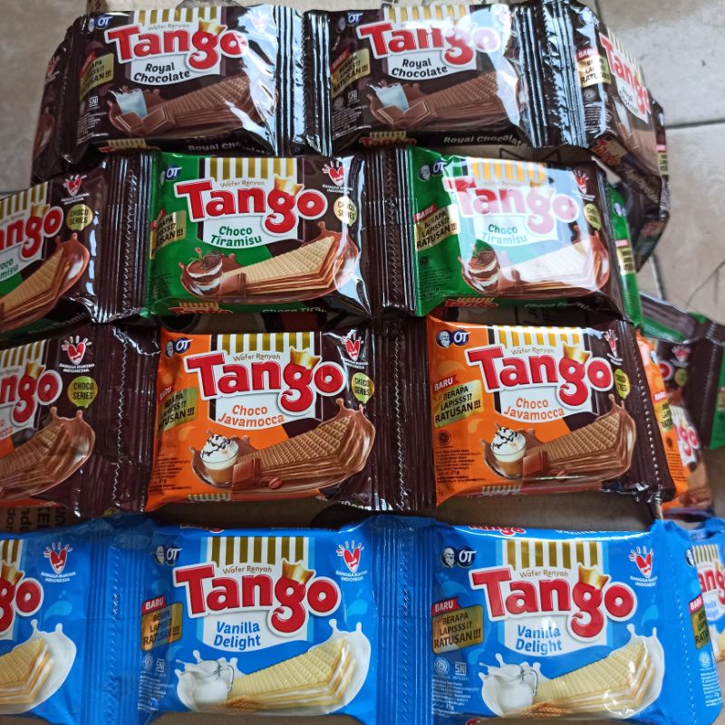 

Wafer Tango Renceng Cokelat Vanila Choco Tiramisu Javamocca Terlaris