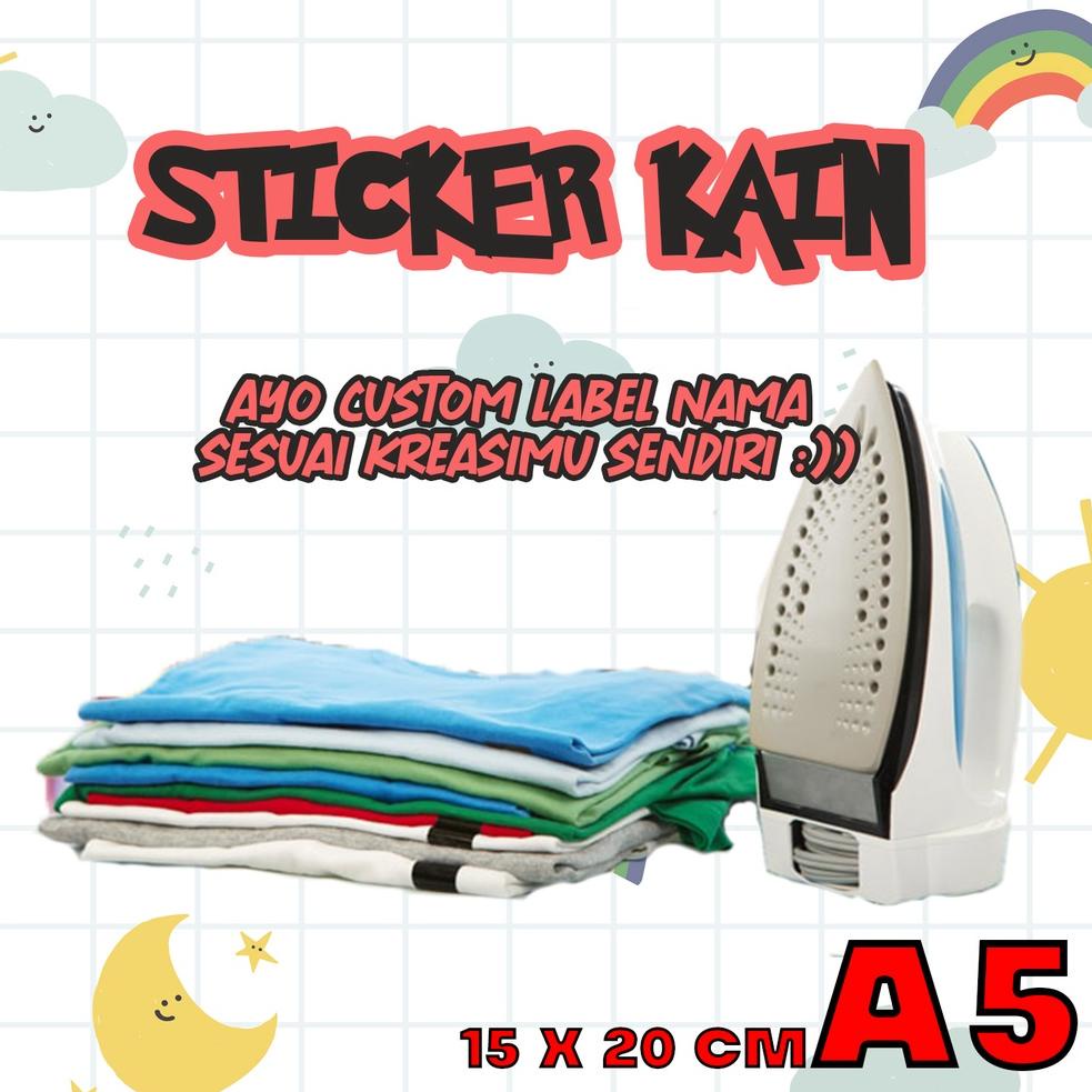 

Best seller 0CJ96 Stiker Kain / Label Baju Setrika Nama 1 Paket Dapat 50pcs/ kertas A5 0CJ