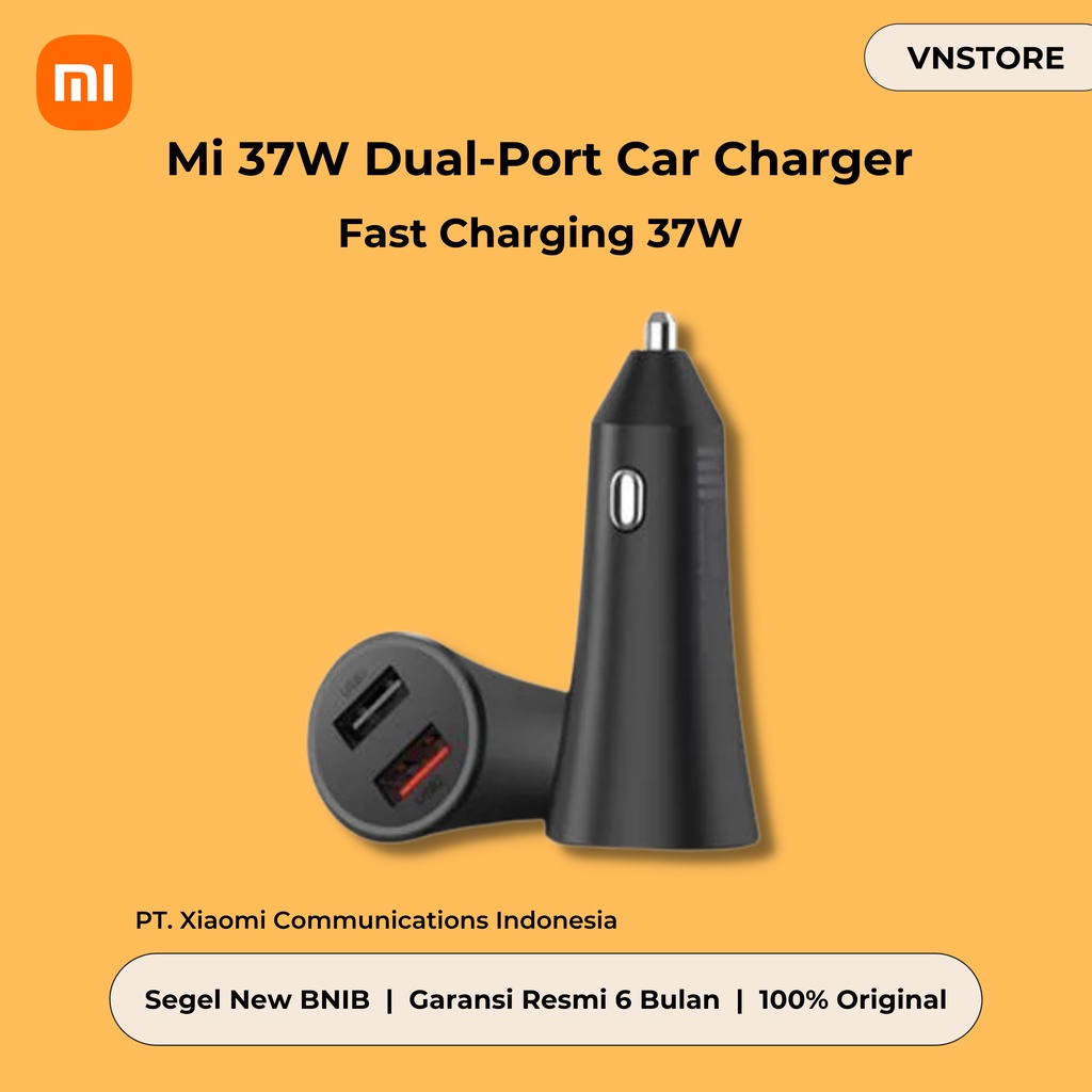 Xiaomi Mi Car Charger 37W Dual Port USB Turbo Charger - Charger Mobil