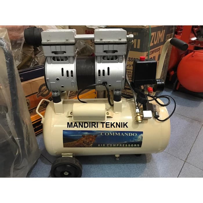 Kompresor angin oilless 1HP COMMANDO / Air Compressor Oilless 1HP