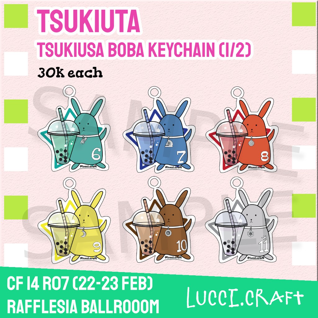 [Lucci Craft] Tsukiuta Tsukiusa Boba Acrylic Keychain - Procellarum / Procella & Six Gravity / Gravi