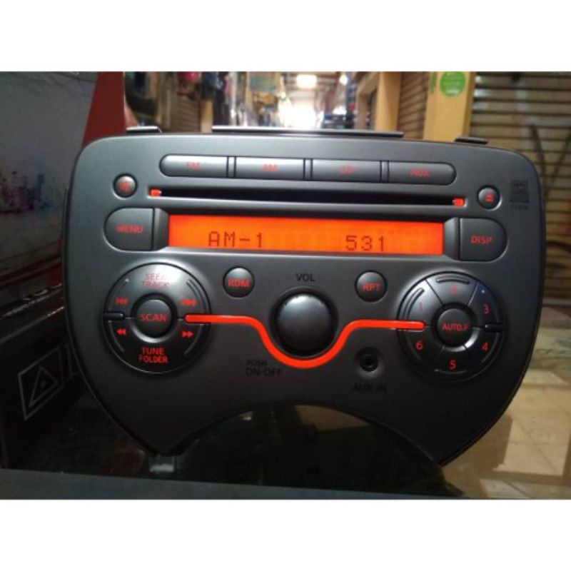 head unit original Nissan march copotan kondisi baik single din
