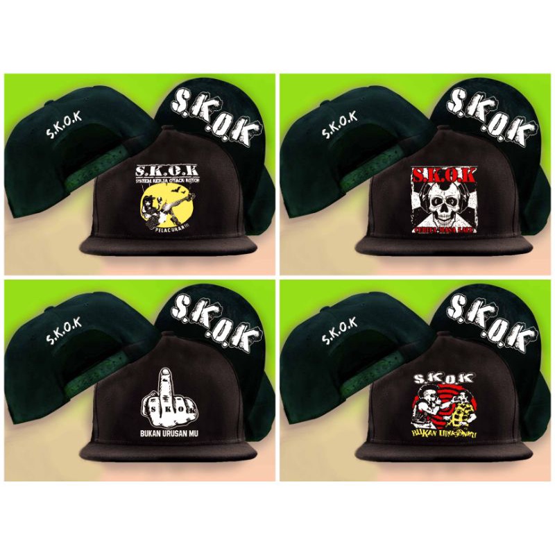 topi snapback band skok,topi snapback,cod topi snapback,topi snapback band punk