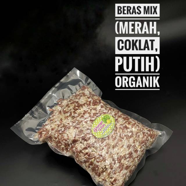 Beras organik mix coklat  merah  putih  menthik wangi 